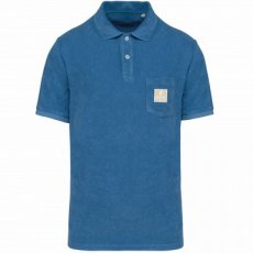 Riviera blue Polo Ecologisch badstof