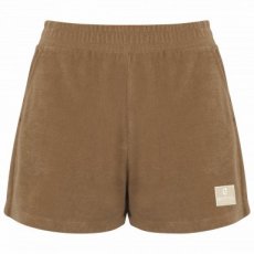 Cream coffee Eco-friendly terry women's shorts