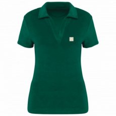 Malachite Green Damespolo Ecologisch badstof